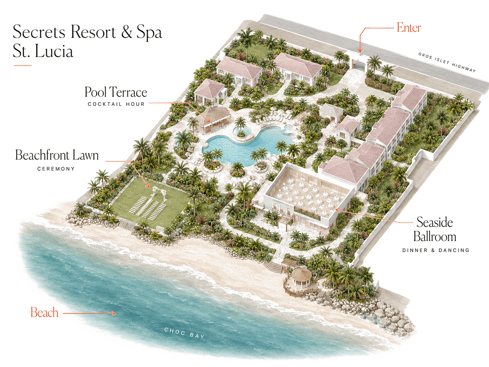 Secrets Resort & Spa St. Lucia Map